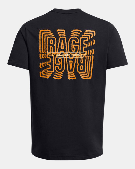 男士Project Rock Rage Graphic短袖T恤 in Black image number 3